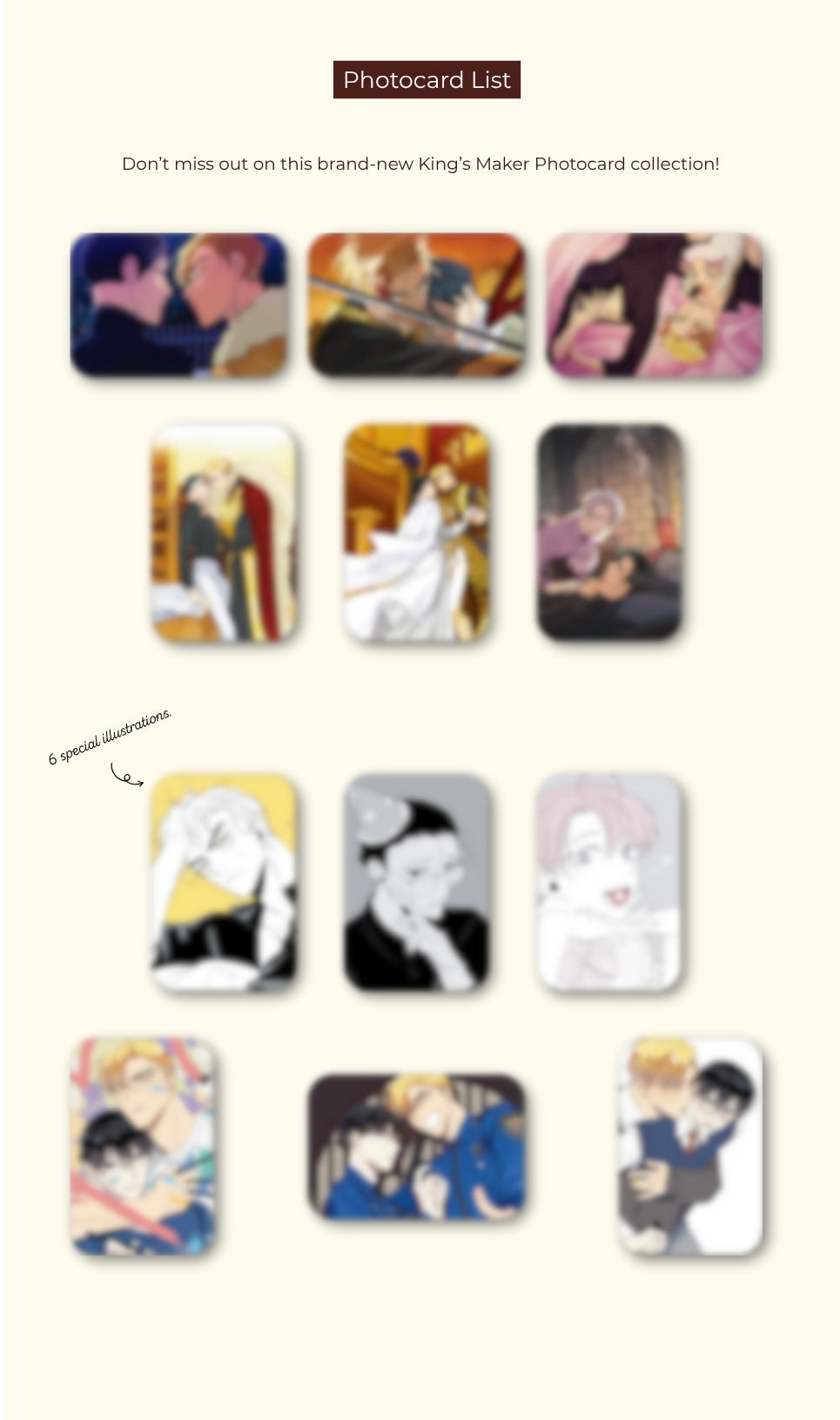 VORBESTELLUNG King’s Maker Photocards