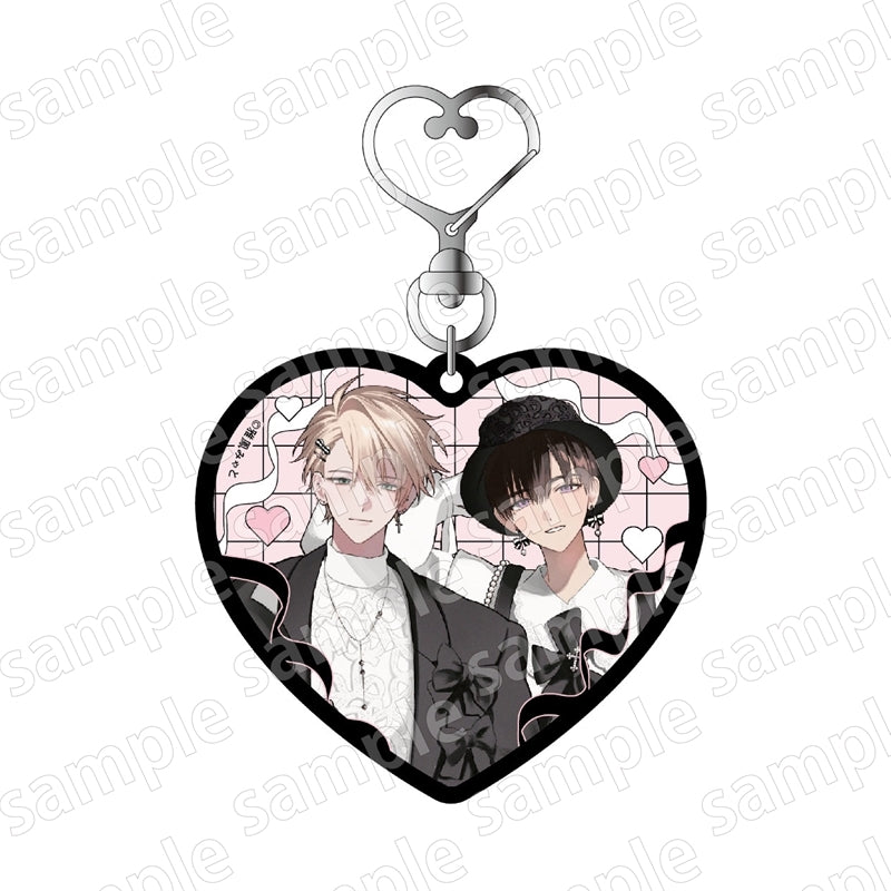 VORBESTELLUNG BL Merch Herzförmiger Schlüsselanhänger Black & Pink ver.